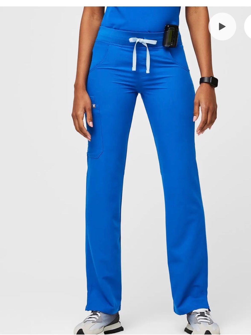 Women’s figs Drawstring royal blue Scrub Pants